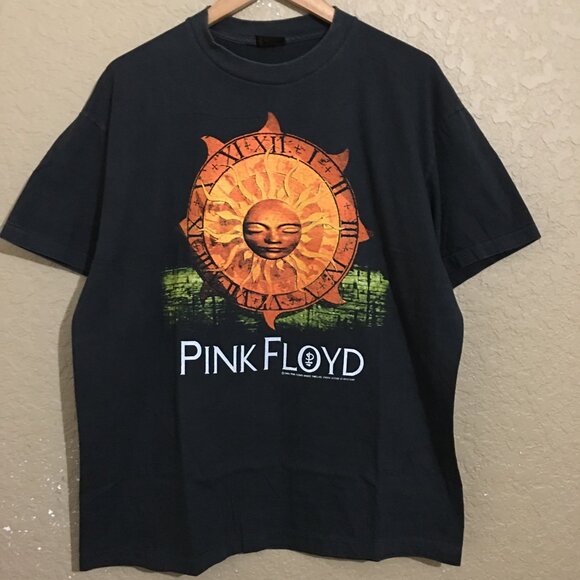 Pink Floyd North American Tour Sundial T-Shirt XL Single Stitch Faded Black - Picture 1 of 6